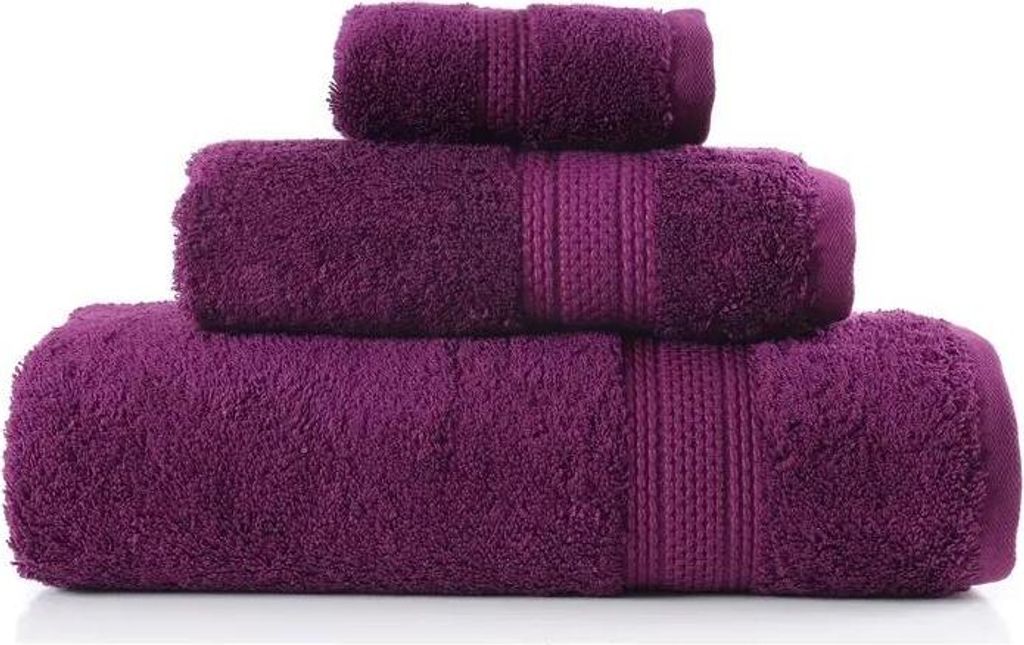 Three stacked towels of varying sizes.