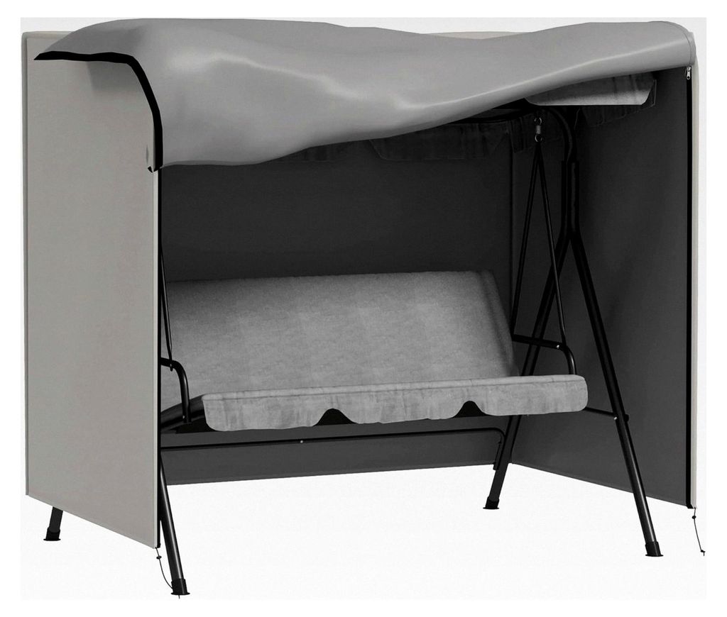Abdeckung für 3-Sitzer Hollywoodschaukel, wasserabweisend und winterfest, UV-beständige Abdeckplane, reißfestes 420D Oxford-Gewebe, 177x114x152c...