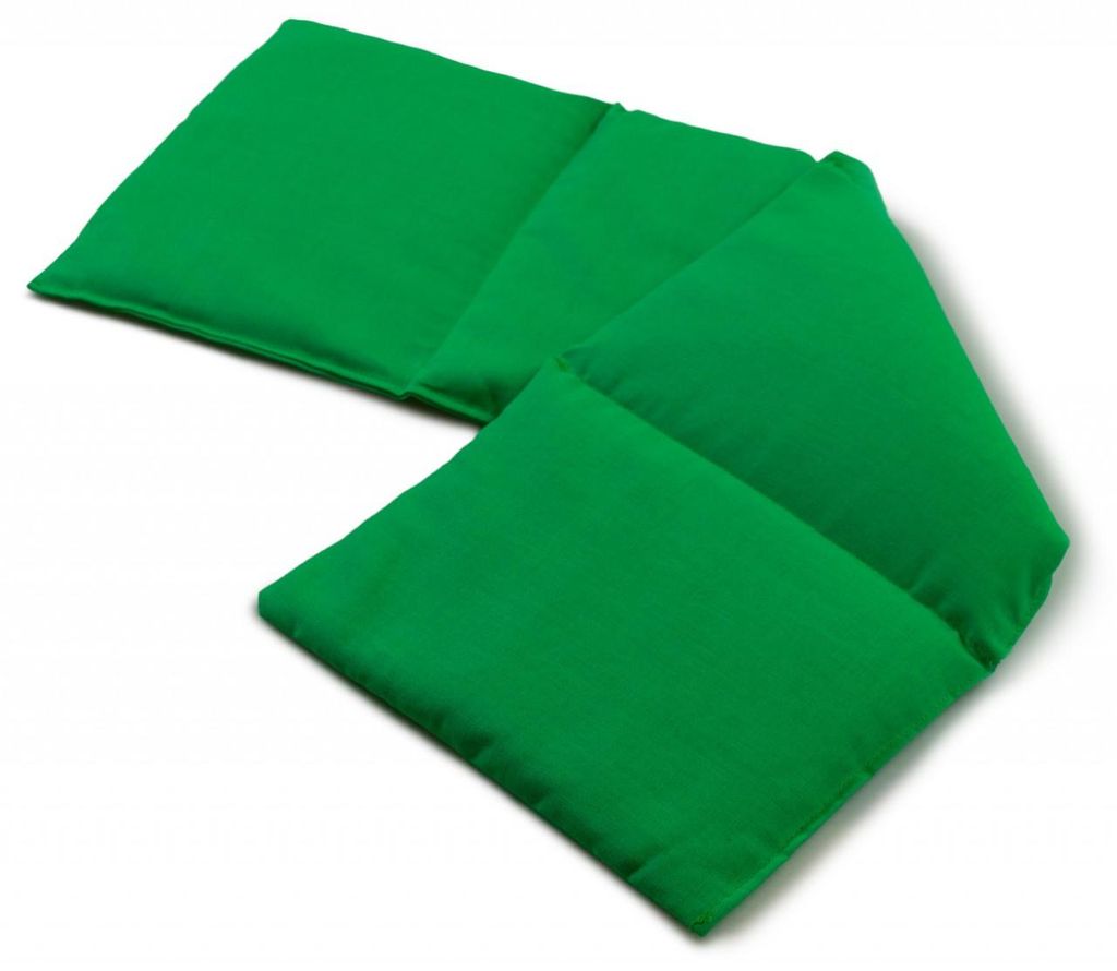 4-Kammer Rapssamenkissen 20x60cm groß - froschgrün - Wärmekissen & Kältekissen - Körnerkissen