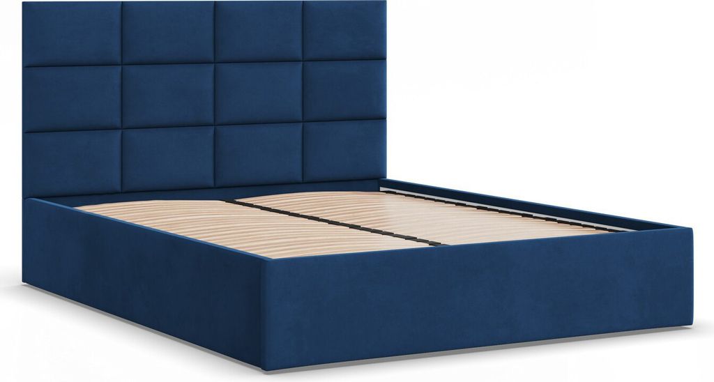 Polsterbett 140x200 cm mit Lattenrost, stabiles Doppelbett Produktbild 