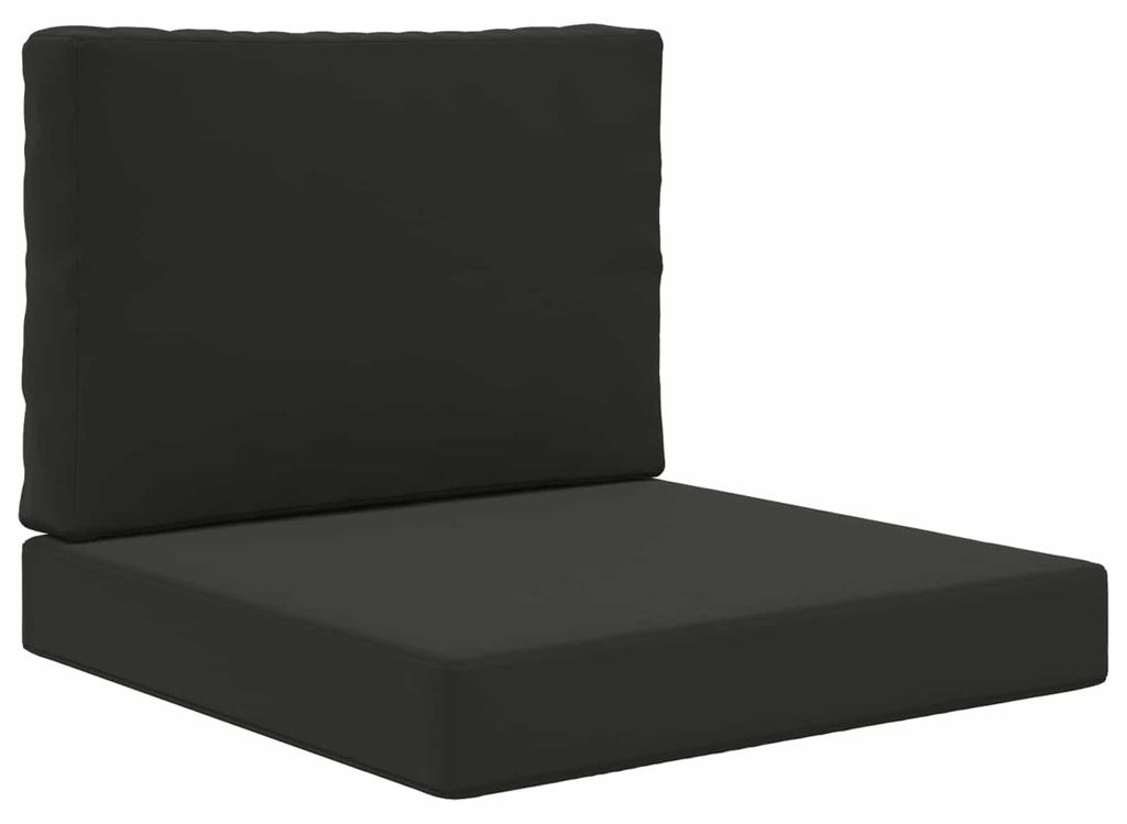 Saisonschlussverkauf -Sofakissen für draußen modern - robust und langlebig - 2 pcs Schwarz Polyester - Gartenmöbelauflagen Stilvoll160546