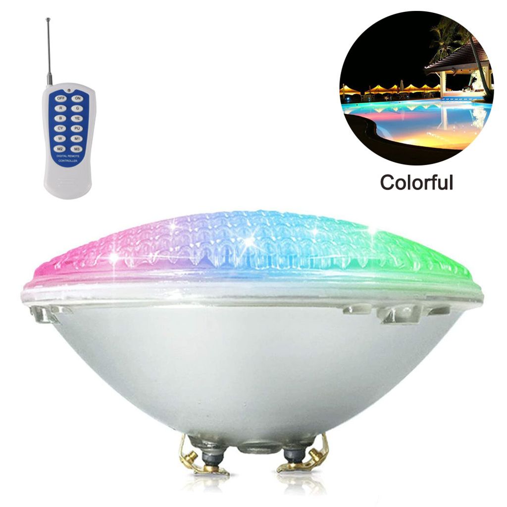 LED Poolbeleuchtung Unterwasser,54W AC 12V,PAR56 LED Pool RGB Mit Fernbedienung 