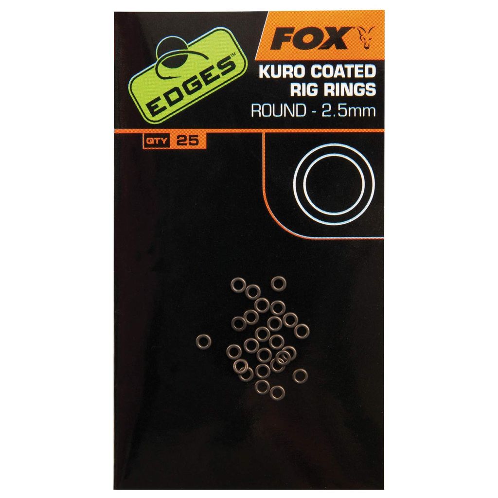 Fox Edges Kuro Coated Rig Rings (2,5mm / 3,2mm / 3,7mm), Durchmesser:3.2mm