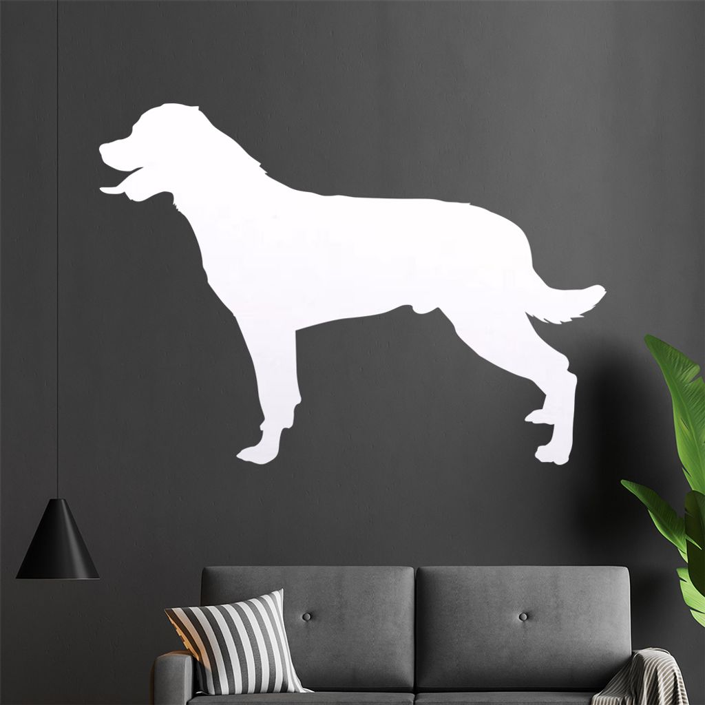 KIWISTAR Rottweiler Silhouette Wandtattoo in 6 Größen - Wandaufkleber Wall Sticker - Dekoration, Küche, Wohnzimmer, Schlafzimmer, Badezimmer
