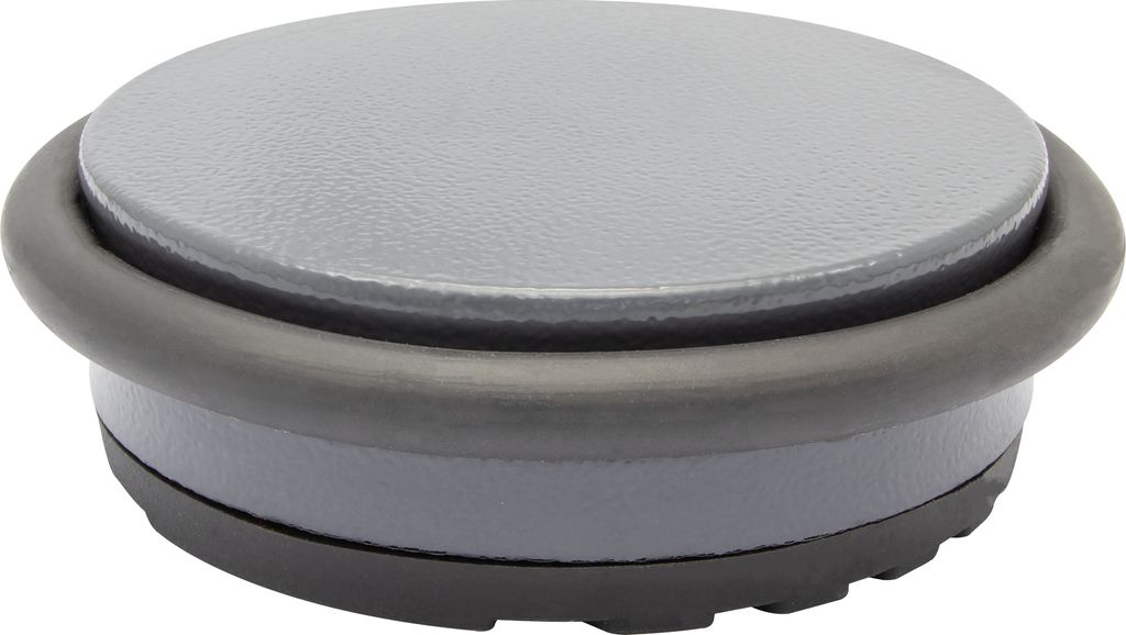 WAGNER Bodentürstopper BIG DISK COLOR GREY - Ø 100 x 30 mm, Industriestahl grau beschichtet, Gummi, 750 g - 15519201