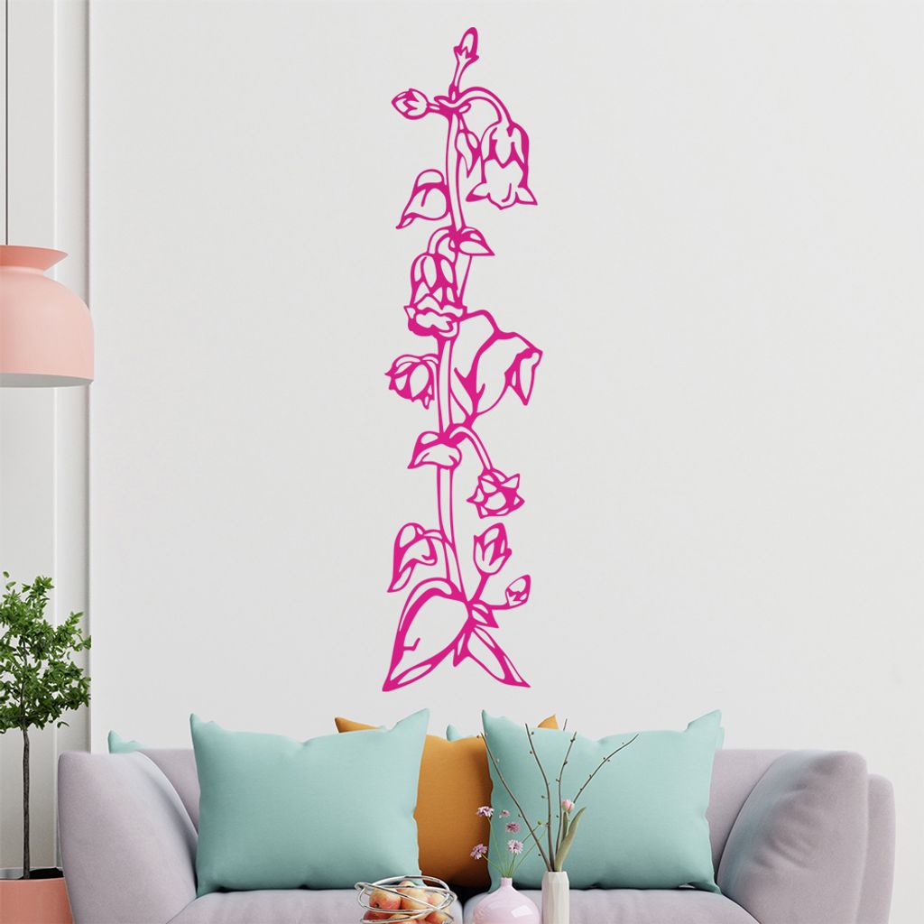 Glöckchen - Blume Wandtattoo in 6 Größen - Wandaufkleber Wall Sticker - Dekoration, Küche, Wohnzimmer, Schlafzimmer, Badezimmer