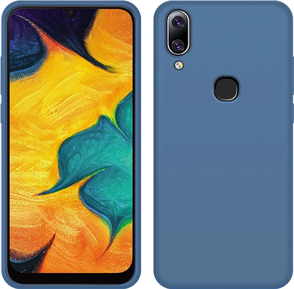 Galaxy A20 Hülle, LaimTop Slim Flüssig Silikon Soft Gel Gummi Stoßfest Kratzfest Schutzhülle für Samsung Galaxy A20 / A30 Blau