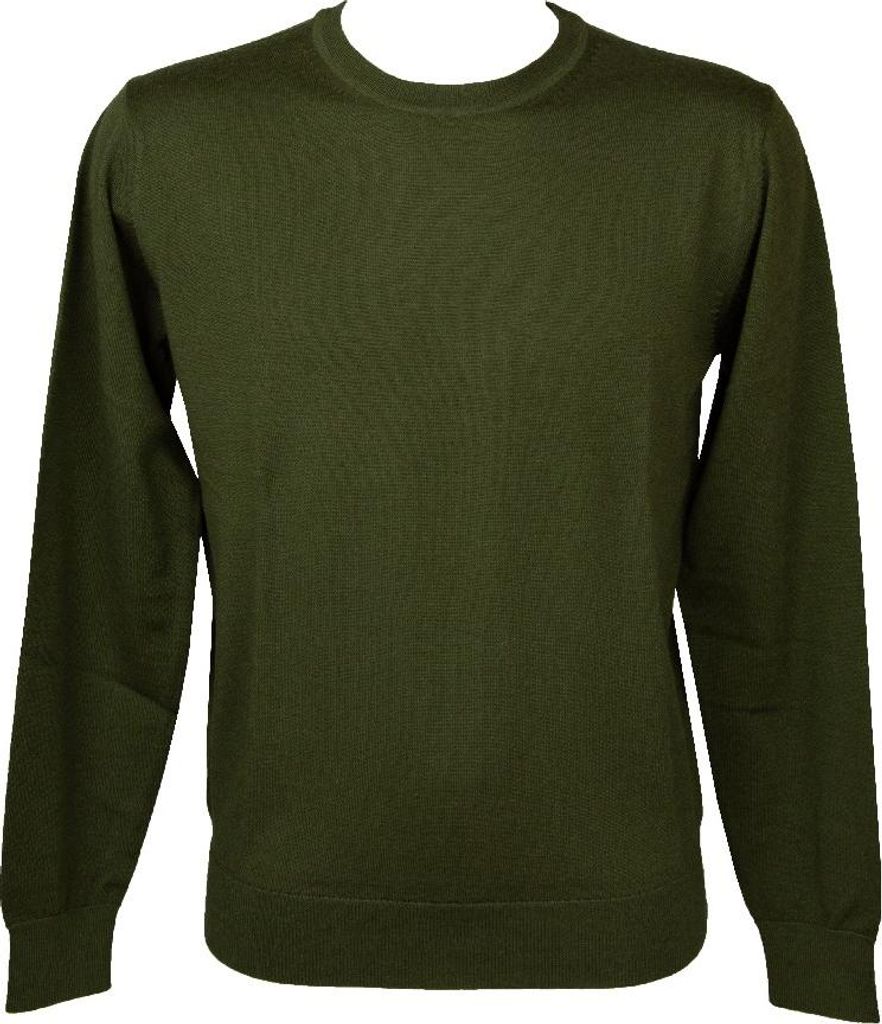 RAGNO Herrenpullover Rundhalspullover Langarm reine extrafeine Wolle Gauge 12 Art. U854M9, Taglia 50, Lana 100%