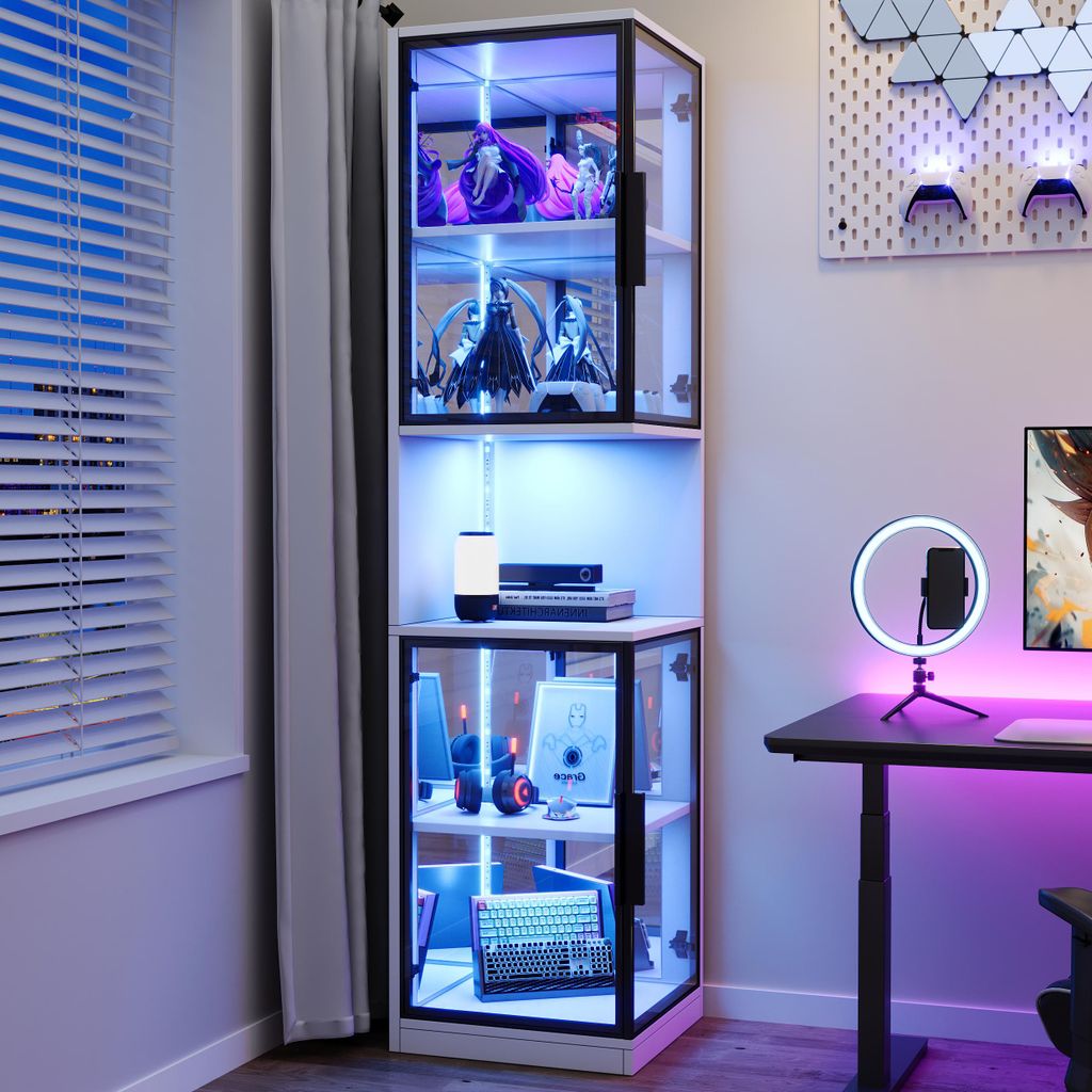 Vetrina Merax con luci LED, illuminazione multicolore, Immagine del prodotto 