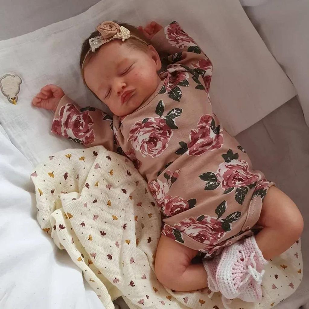 49 Cm Große, Handgefertigte, Handbemalte Reborn-Babypuppe Produktbild 