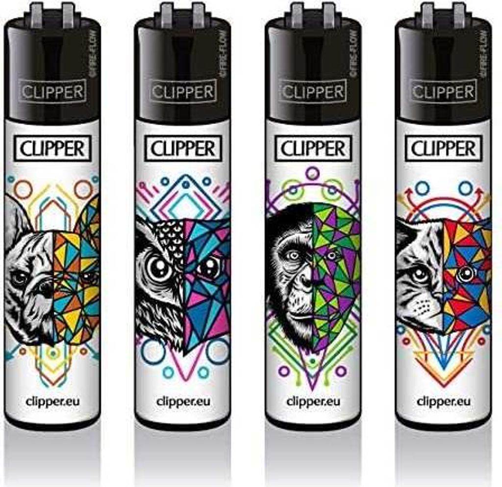 Clipper Feuerzeuge 4er Set: GEOMETRICAL ANIMALS #2 Produktbild 