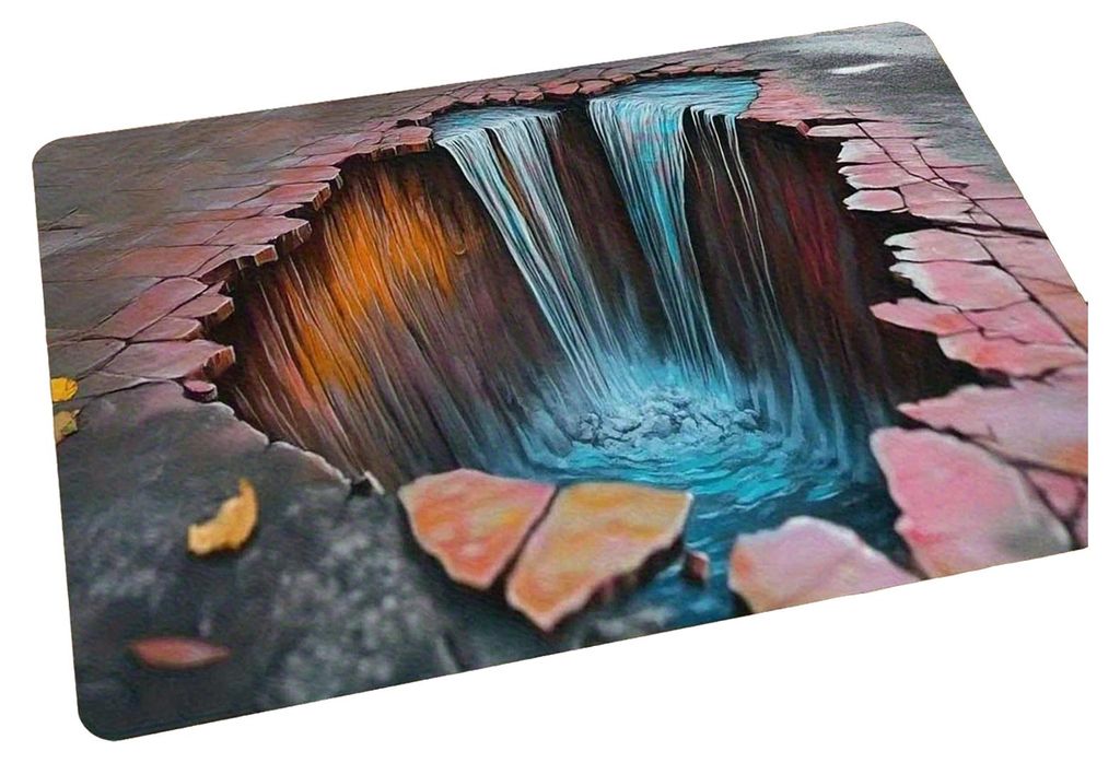 Fußmatte, rutschfest, strapazierfähig, dickes Material, einzigartiges Musterdesign, leicht zu reinigen, langlebige Fußmatte, Heimdekoration