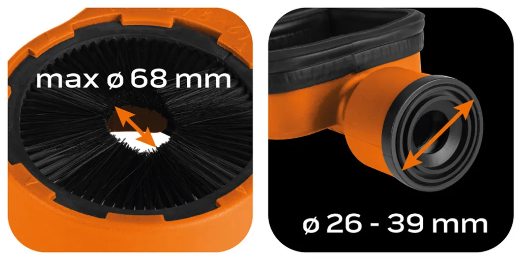 Adattatore per aspirazione polveri per aspirapolvere 70 mm - 14