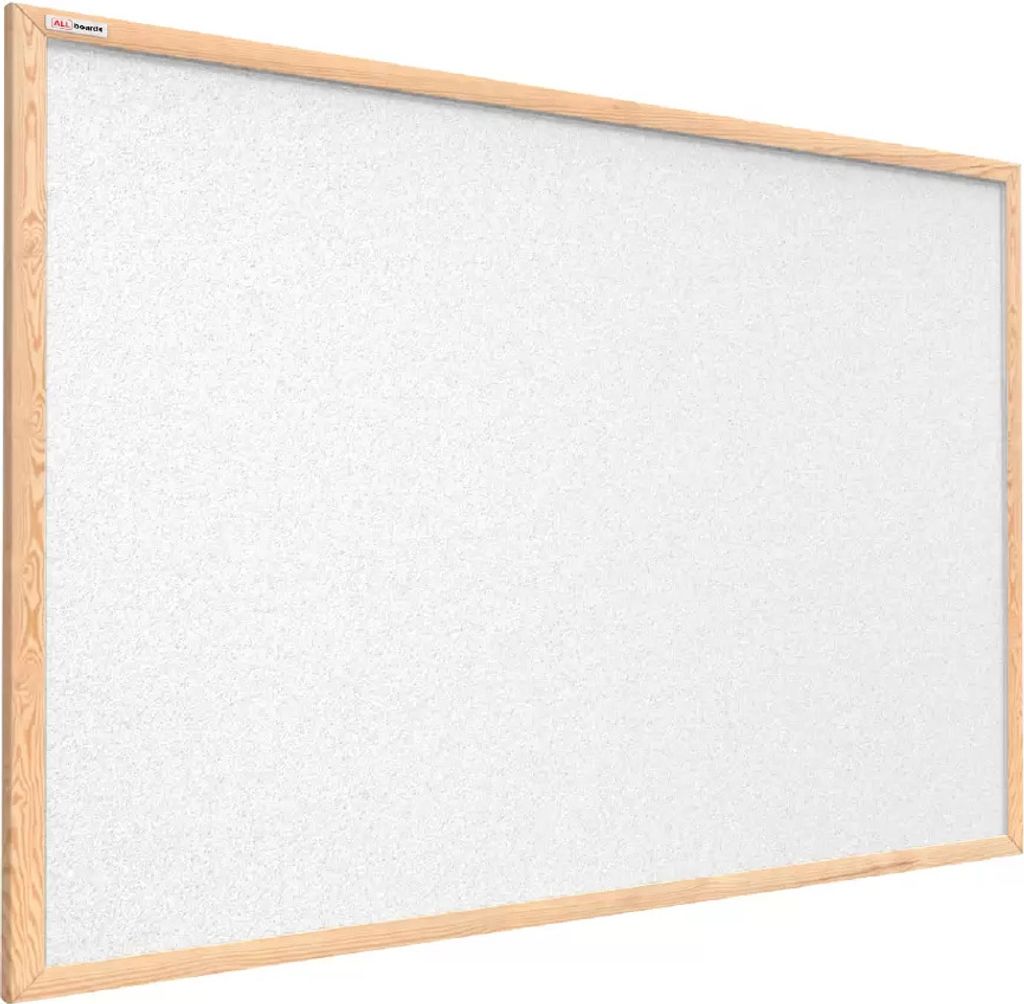 Weiß Pinnwand mit Holz Rahmen 90x60cm Korktafel Korkwand Produktbild 