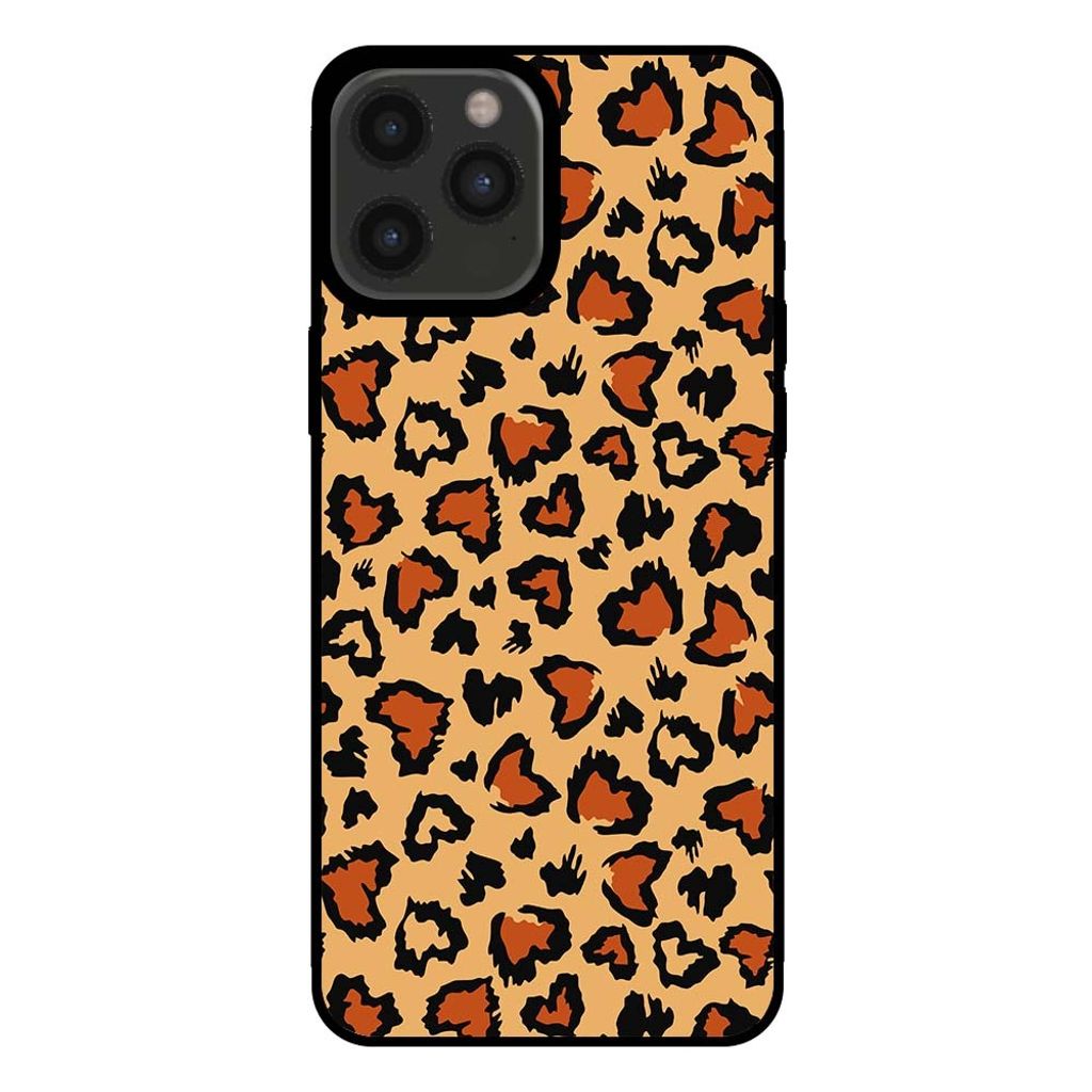 Smartphonica Handyhülle für iPhone 12 Pro Max mit Tiger-Print - Panther Print Back Cover - Braun