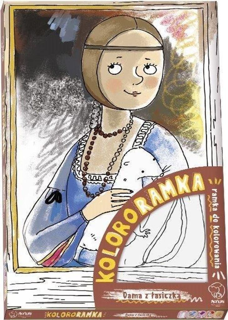 Malbuch. Dame mit Hermelin