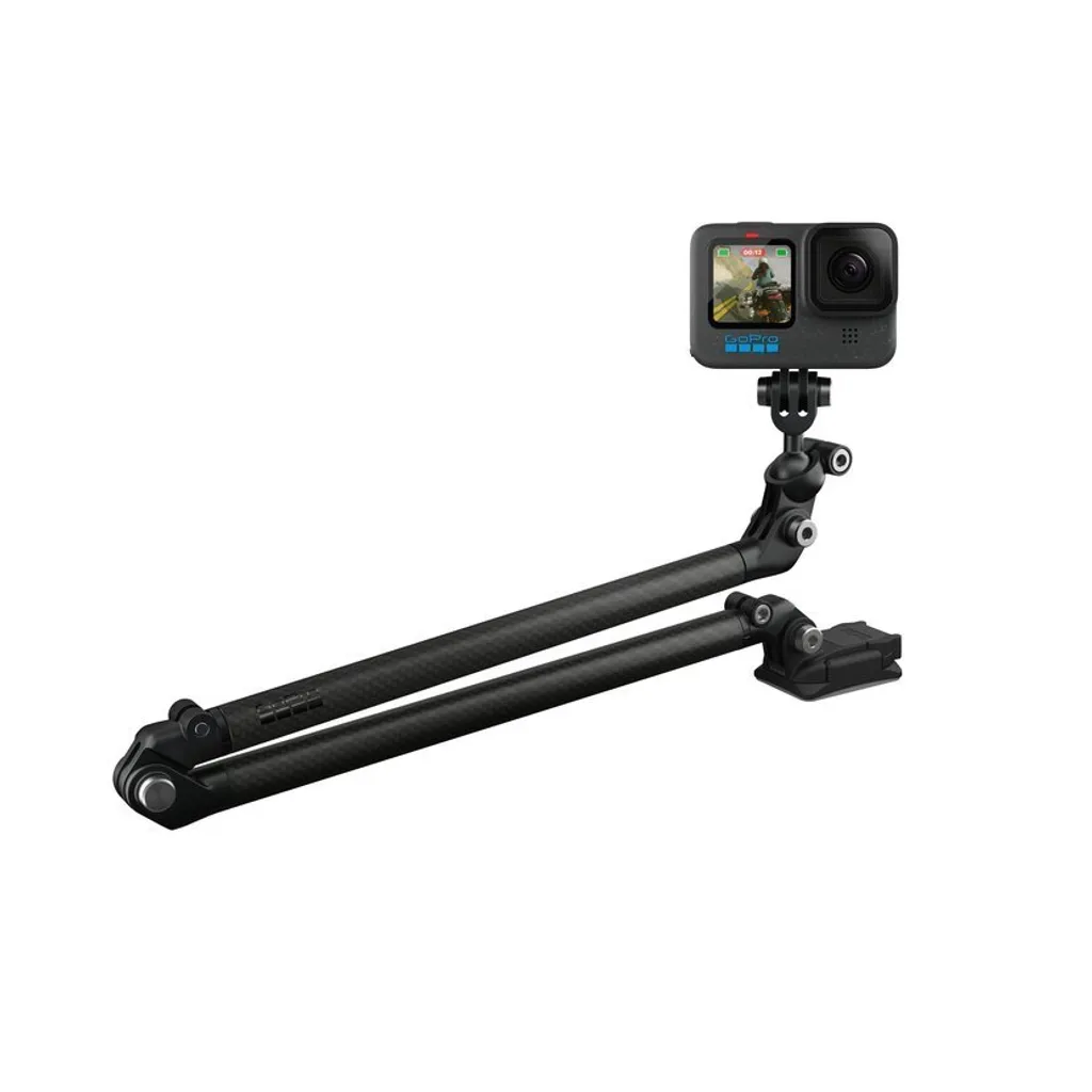 Extension GoPro Boom en carbone avec fixations adhésives multidirection