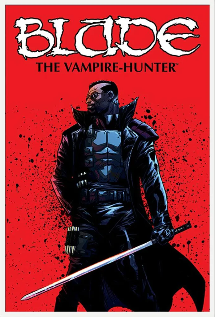 Affiche Blade The Vampire Hunter Shinsuke avec Cadre Blanc Maxi 61x91 cm