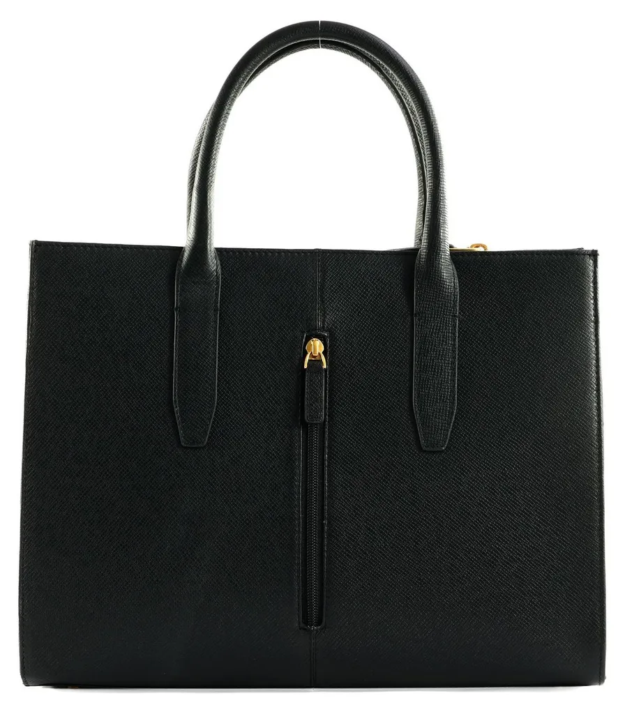 Grand Sac à Main Shopper Chic Way Noir PICARD - Cabas Cuir Véritable