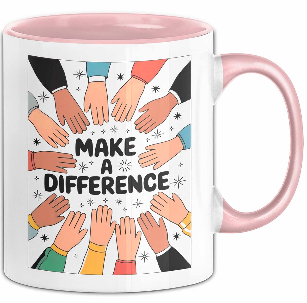 Freiwilliger Tasse Geschenk Lustige Geschenkidee Spruch Für Veränderungs Macher (Rosa)