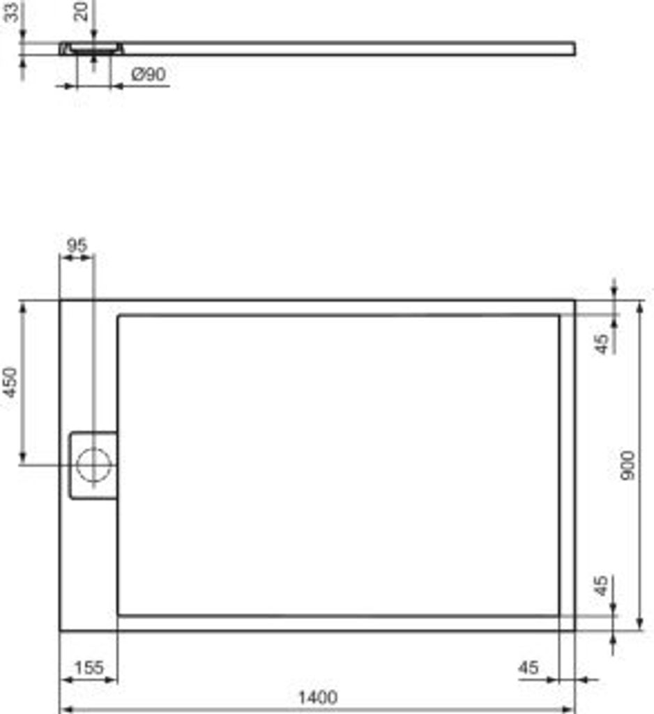 IDEAL STANDARD T5592FS Rechteck-BRW Ultra Flat S i.life