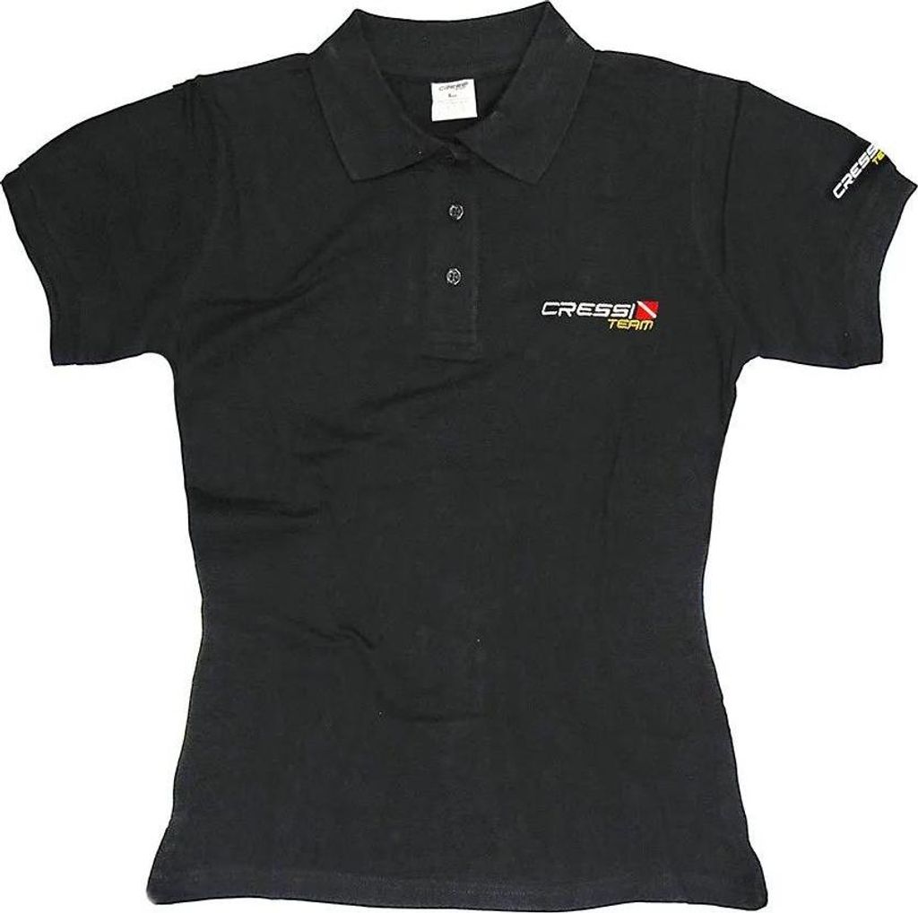 Cressi Spa Team Kurzarm-poloshirt Schwarz S Damen Schwarz S