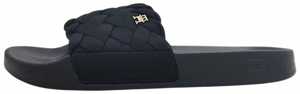 Tommy Hilfiger Braided Pool Slide Pantolette Schwarz in Gr. Produktbild 