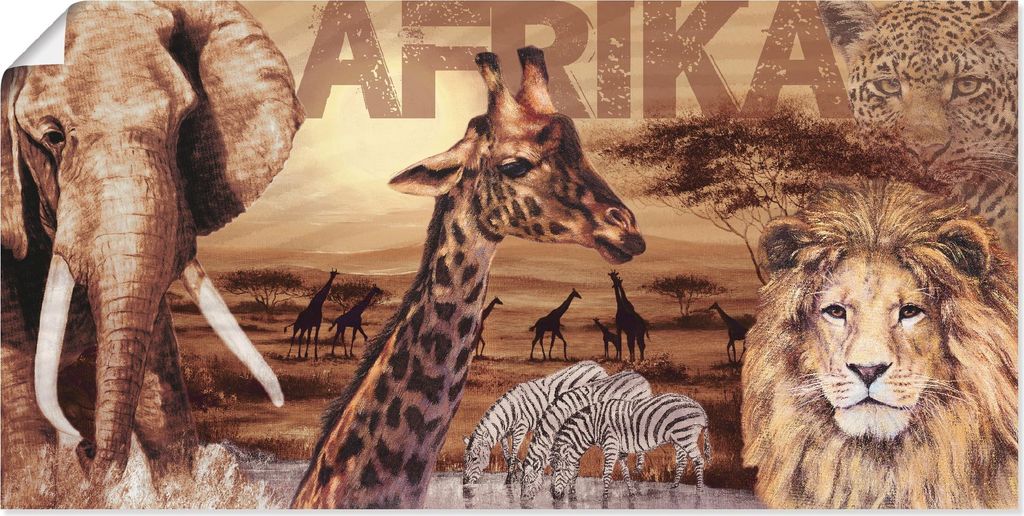 ARTland Poster Afrika Größe: 100x50 cm