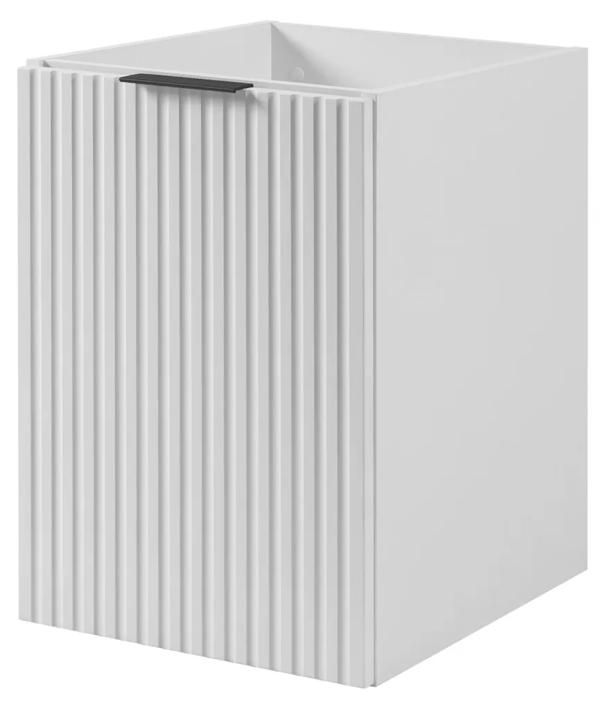 Meuble de salle de bains avec panier à linge blanc 40x57x46cm Modern