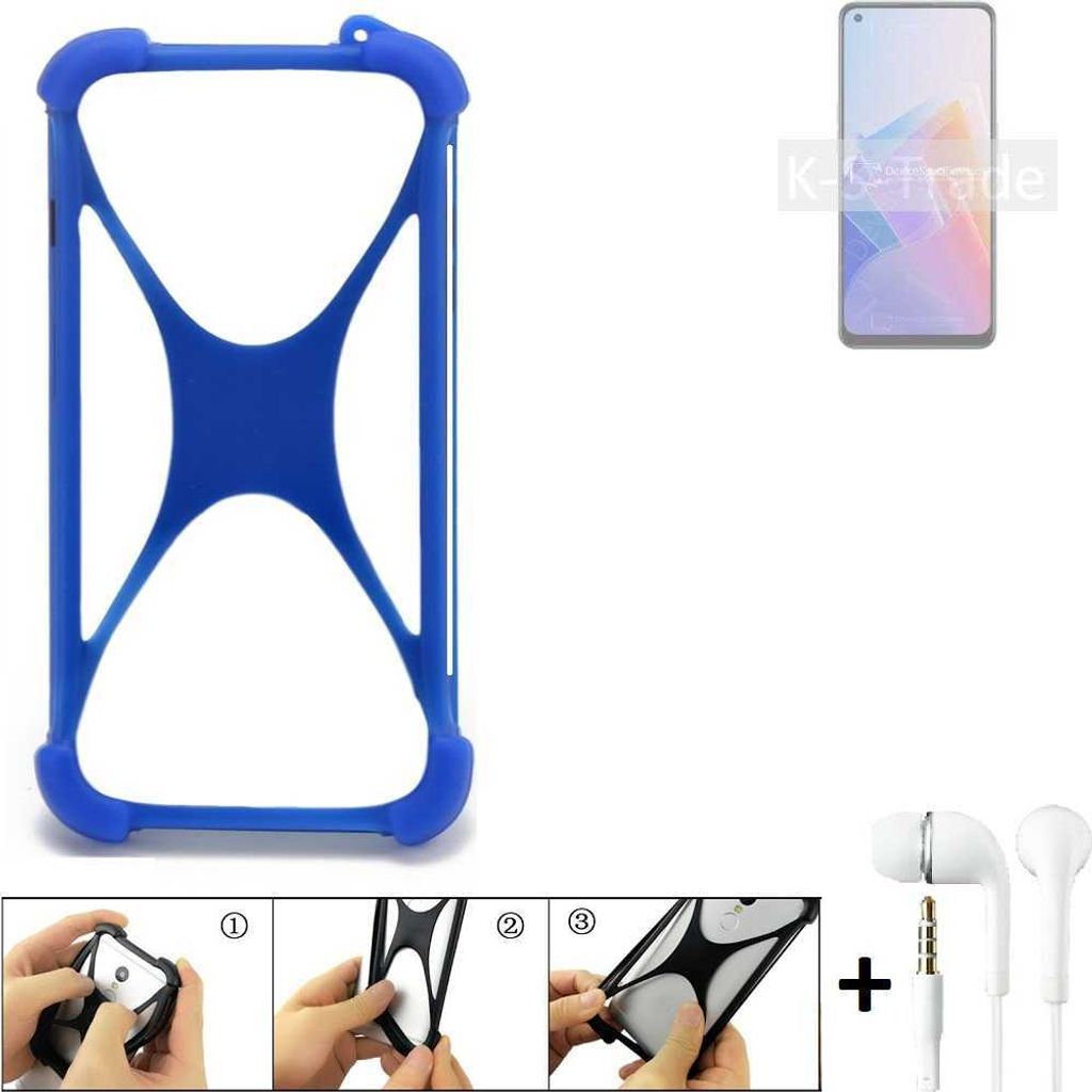 Handy Hülle kompatibel mit Oppo Reno7 Z 5G Bumper Schutzhülle Silikon Schutz Hülle Cover Case Silikoncase Silikonbumper TPU Softcase Smartphone,