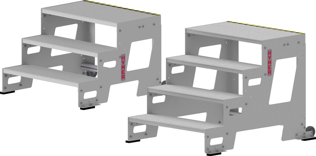 Hymer Industrietritt Grundmodul mit Alu-Profilstufen 0,8m Stufenbreite 2 Stufen