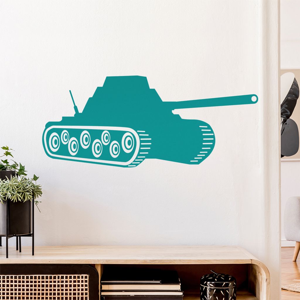 Panzer Krieg Panzerfahrer Wandtattoo Wandaufkleber Wall Sticker - Dekoration, Küche, Wohnzimmer, Schlafzimmer, Badezimmer