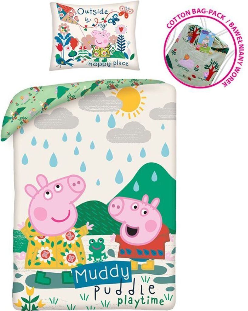 Zestaw do sypialni dla dzieci Świnka Peppa na zewnątrz Zdjęcie produktu 