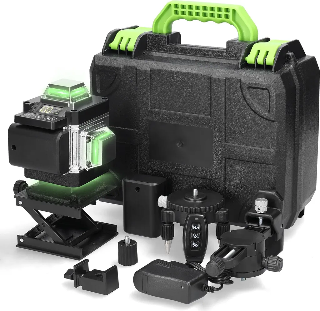 Laser de Chantier Autonivelant 16 Lignes 4D avec Batterie Haute Capacité