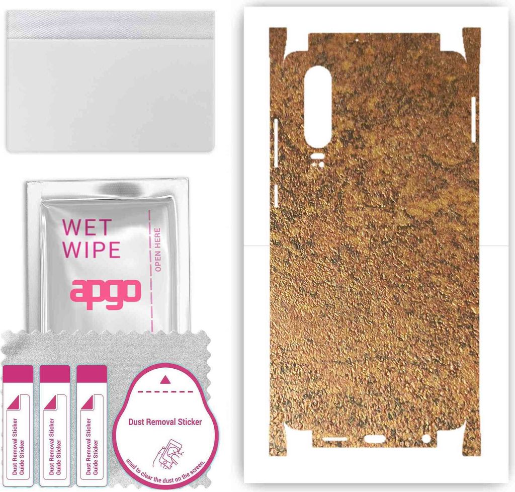 apgo Rückseite + Seiten Schutzfolie, Skin, kompatibel mit Huawei P30, Hinten Displayschutzfolie aus Vinylfolie, kratzfest, einfache Montage - Rost...