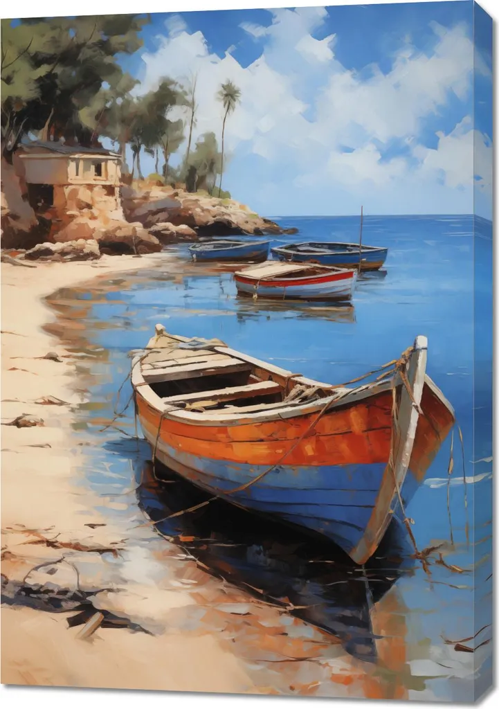Tableau 70 x 100 cm Rive Sud : Idéal pour Décorer un Grand Salon