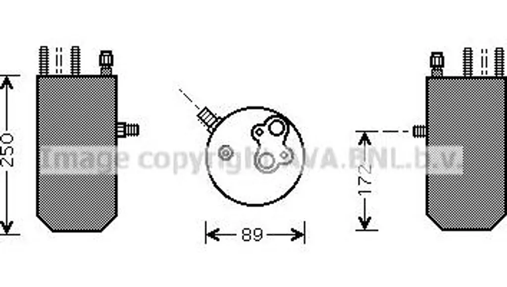 Sécheur clim AVA FDD125 haute performance pour Transit 3C1H19E647AA