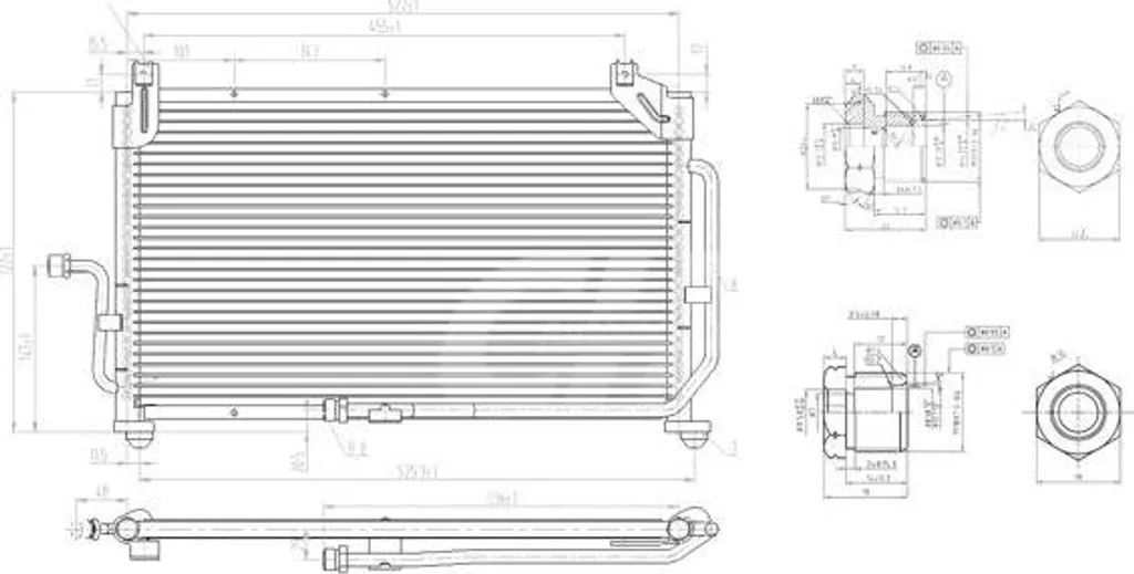 Condensateur de climatisation HART 602 447 pour Matiz OE 96314763