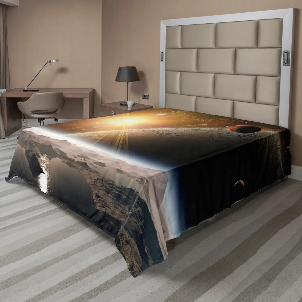 Drap de lit décoratif Espace 260x228 pour chambre adulte et adolescent