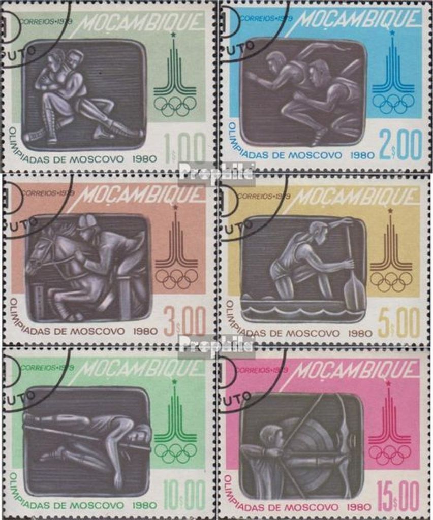 Briefmarken Mosambik 1979 Mi 687-692 (kompl.Ausg.) gestempelt Olympische Sommerspiele 80