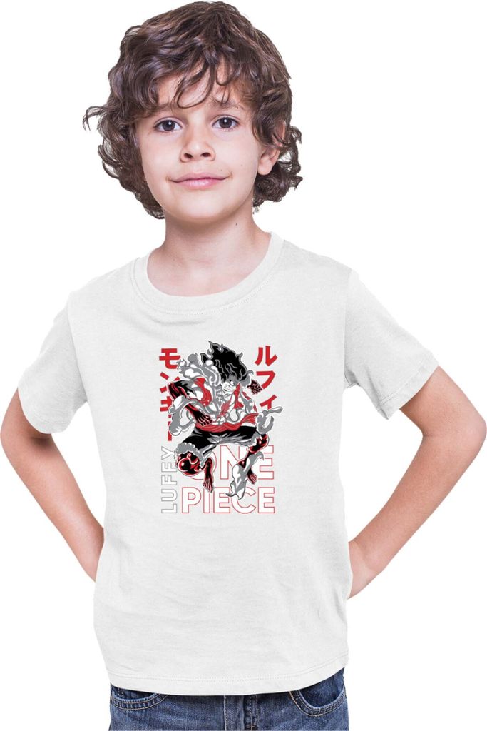 Kinder T-Shirt Japan Anime Manga One Manga Piece Anime Luffy 02 Luffy Dance, 12-13 Jahr - 152 / Weiß