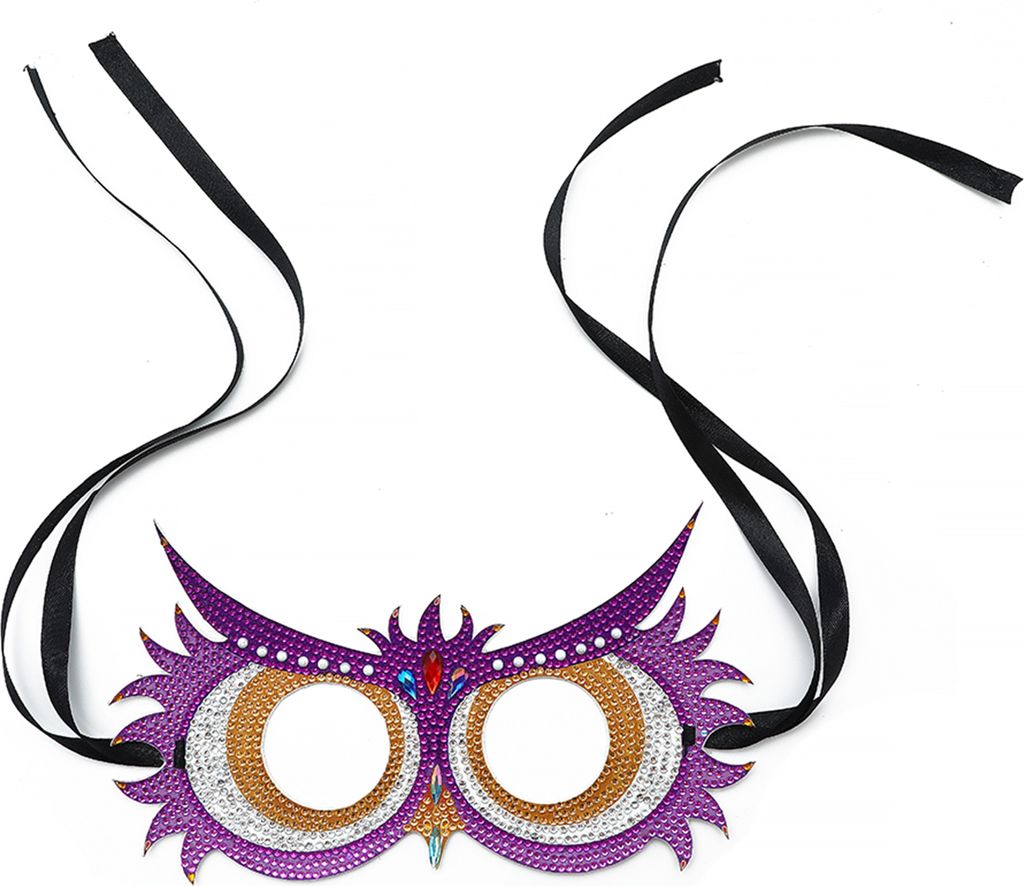 DIY -Malerei halb Gesichtsauge -Abdeckung Diamant Mosaic Crafts Art Party Masquerade Prom Prom-11