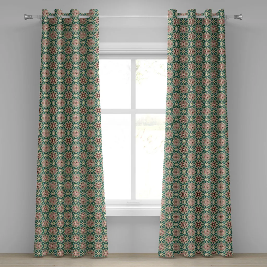 Tenda Orientale Chic ABAKUHAUS 2 Pannelli Vintage 280x225 cm