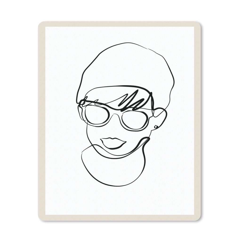 MuchoWow® Mauspad Mousepad Frauen - Minimalismus - Produktbild 