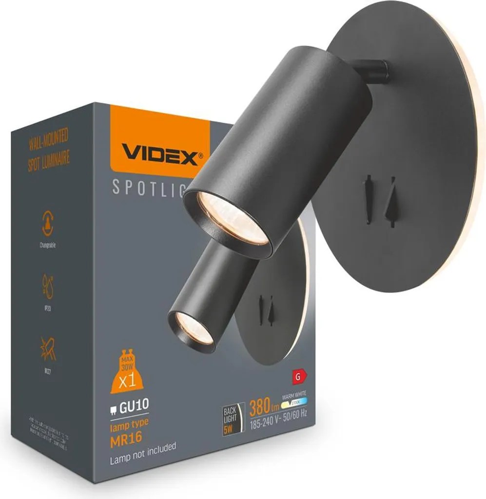 Faretto da parete VIDEX VL-SPF24E-B