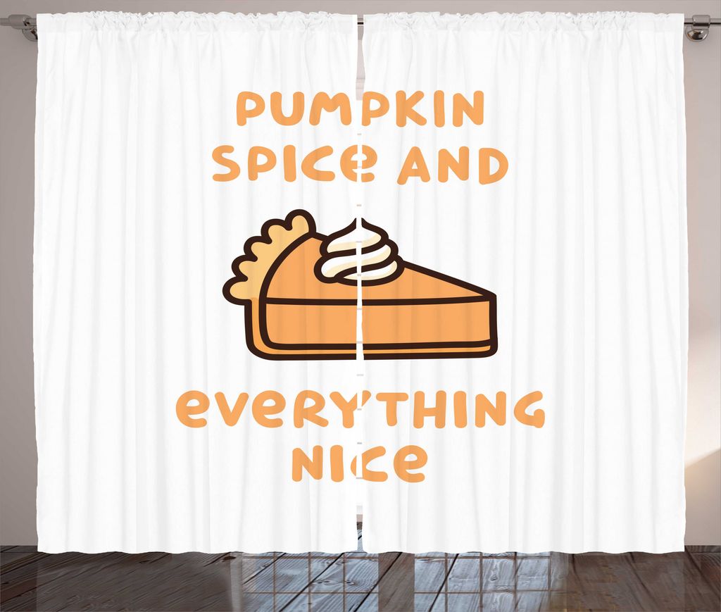 ABAKUHAUS Kürbis Geschmack Rustikaler Gardine, Jolly-Kuchen-Animation, Wohnzimmer Universalband Gardinen mit Schlaufen und Haken, 280 x 225 cm, El...