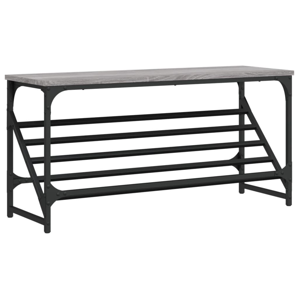 vidaXL Schuhregal Grau Sonoma 90x30x45 cm Holzwerkstoff