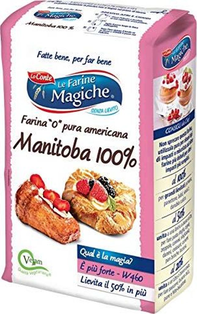 12x Lo conte Farina Manitoba 100% 1kg Mehl Flour' Mehl für Desserts