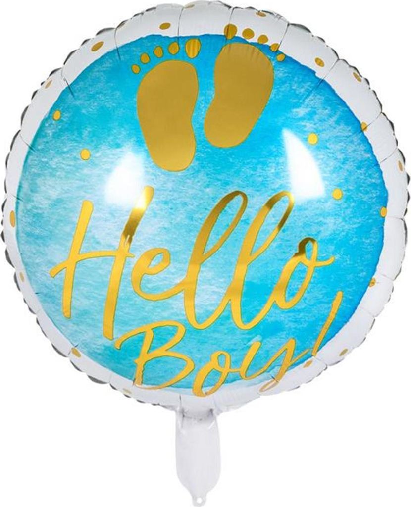 Boland folieballon hello boy! ø45cm