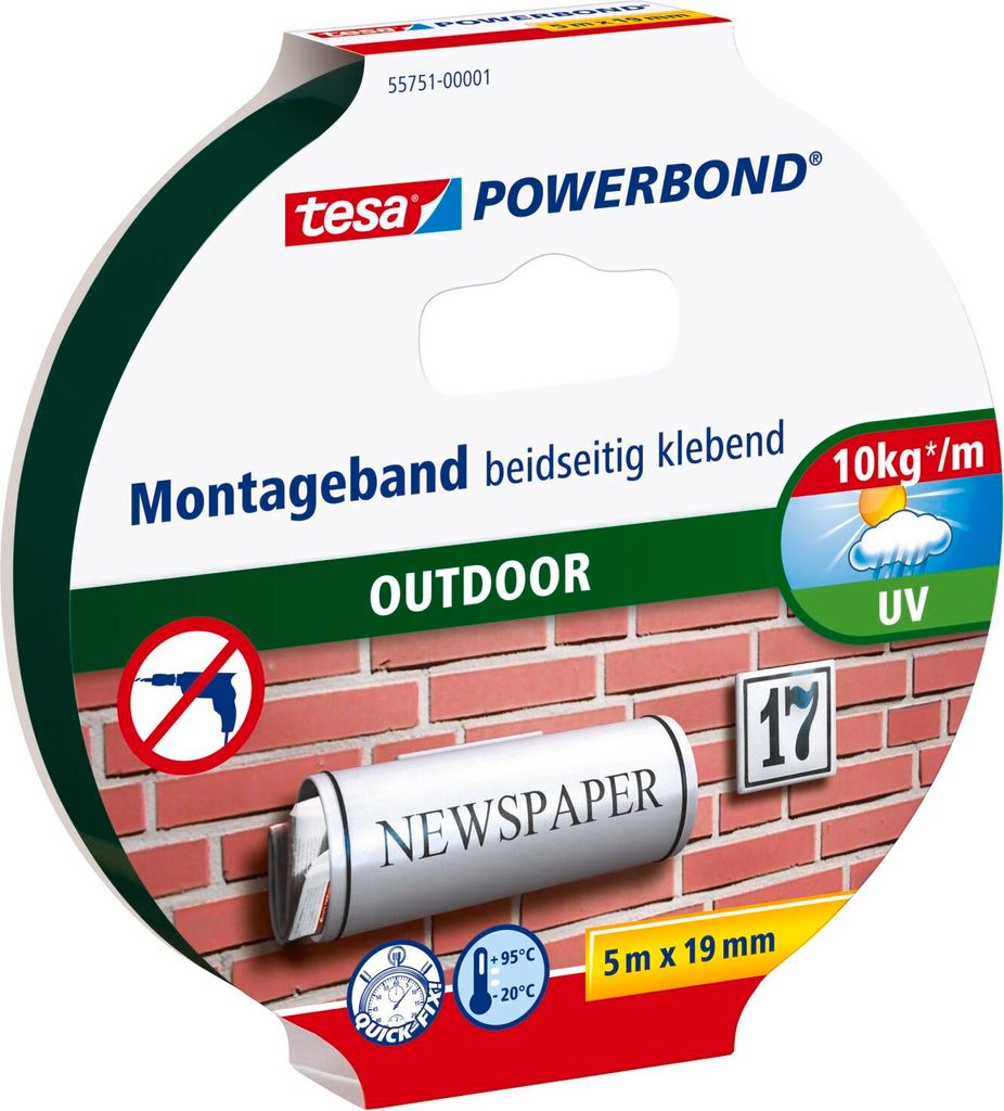 tesa Klebeband doppelseitiges Montageband stark klebend Produktbild 